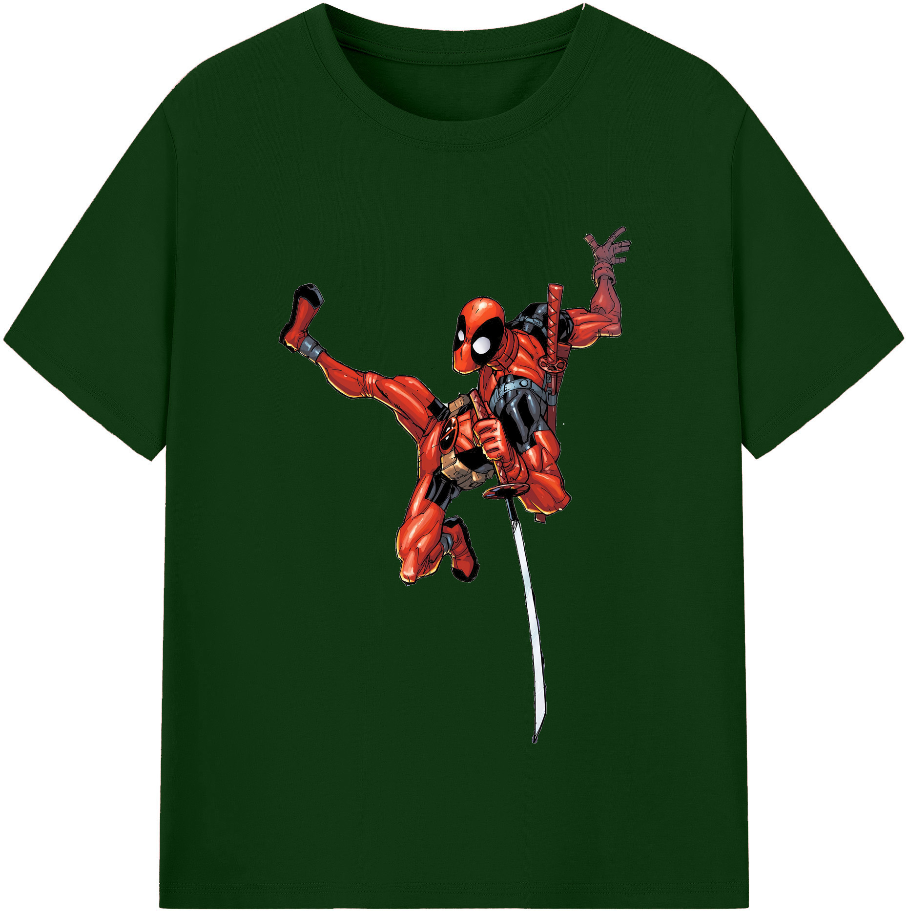 （画像用） Deadpool デッドプール 綿100％半袖Tシャツ（フロントプリント）